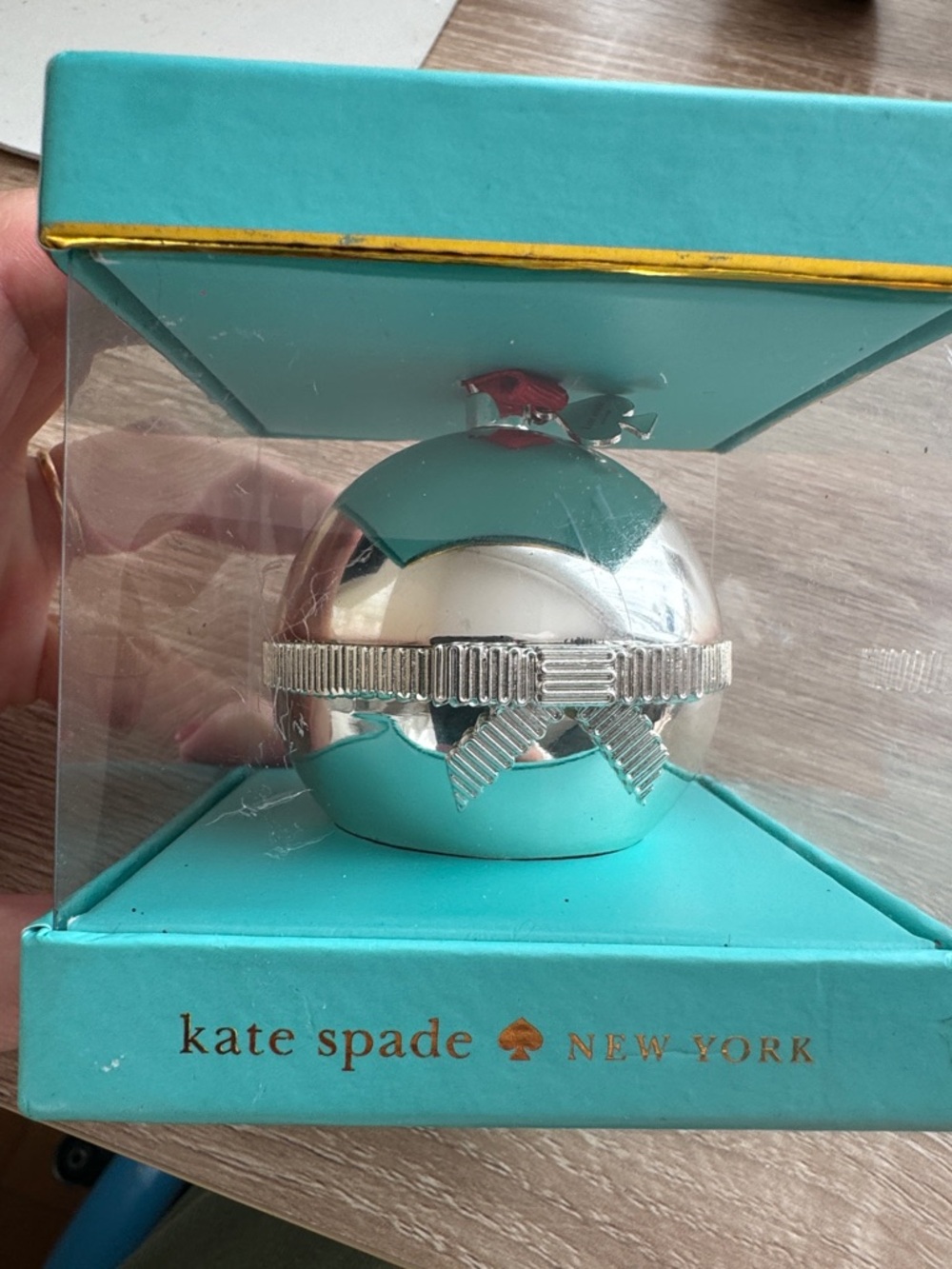 Lenox Kate Spade Grace Ave Surprise Ball Keepsake Box Ornament “For You From Me”